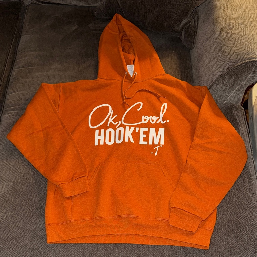 Texas Longhorns Hoodie with Hook'em Graphic Adult large